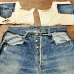 画像40枚　リーバイス501XX（1947モデル）ビンテージ　オーバーホールリペア　リベット両面再利用取り付け