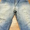 ヘラクレス　ビンテージデニム（ライトオンス）過去リペア外し　股と太ももの全面補強リペア（ダメージ穴リペア有り）