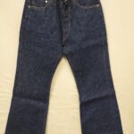 BISON（バイソン）1970年代？ビンテージ　ベルボトムをストレートに変更　ジッパーをボタンフライに変更