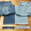 裾上げアタリ出し加工　淡色（たんしょく）デニムはアタリ感が弱くなります（比較しました）